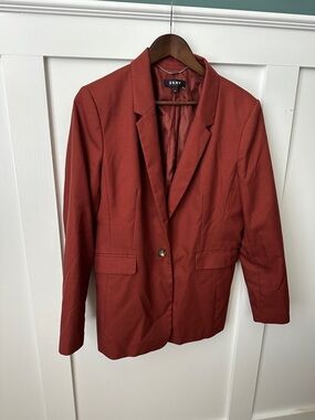DKNY Women's Rust Single-Button Blazer